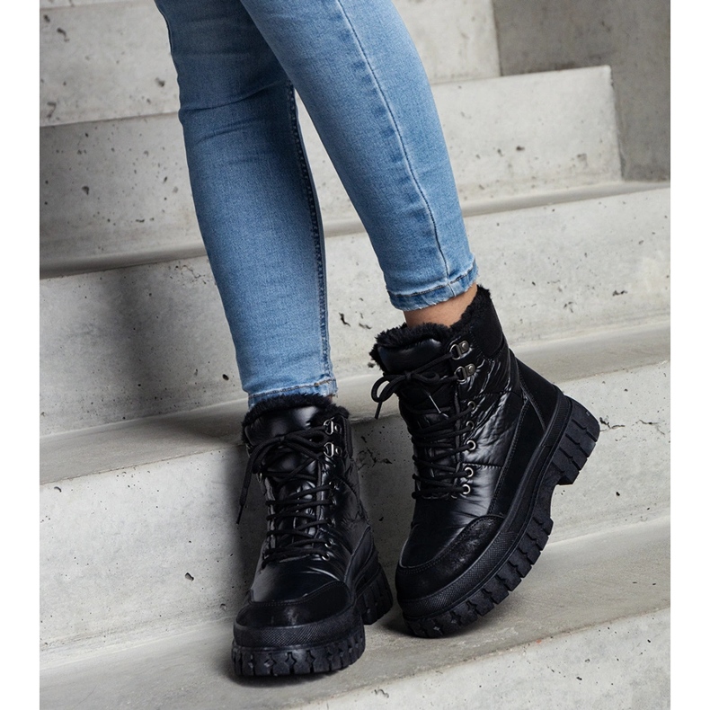 Botas de neve isolantes pretas da Ozero preto 1