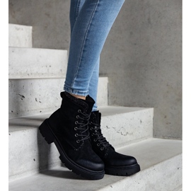 Botins pretos com inserções Prairie brilhantes 1