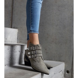 Botins decorativos verdes de salto baixo Forever 1