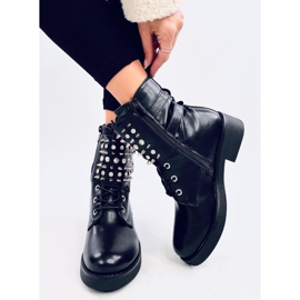 Botas com tachas Ziku Black preto 2 Botas com tachas Ziku Black preto 2