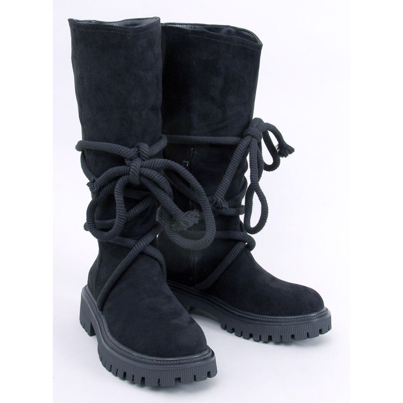 Botas de camurça com cordão Spicer Black preto 1