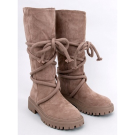 Botas de camurça com cordão Spicer Khaki bege 1