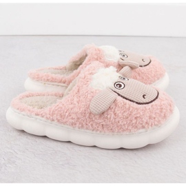 Chinelos de pele Filippo com ovelha W DK6683 PAW577B rosa 2 Chinelos de pele Filippo com ovelha W DK6683 PAW577B rosa 2