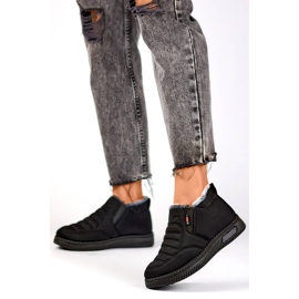 Botas femininas de neve com cano baixo, isoladas, pretas 7792B preto 2