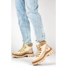 Botas femininas isoladas, bege CC-44CREM 2