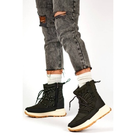 Botas femininas de neve com plataforma, pretas 24-16321B preto 2