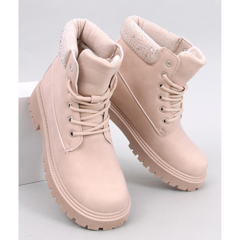 Botas isoladas femininas Leode Beige bege 1