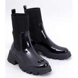 Botas Chelsea lacadas pretas Batson preto 1