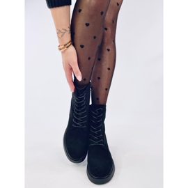 Mayfield Botins pretos com cadarço 5