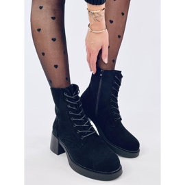 Mayfield Botins pretos com cadarço 2