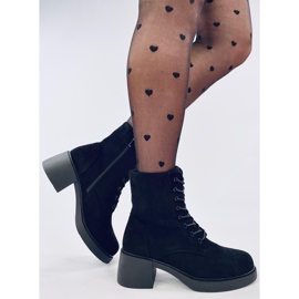 Mayfield Botins pretos com cadarço 4