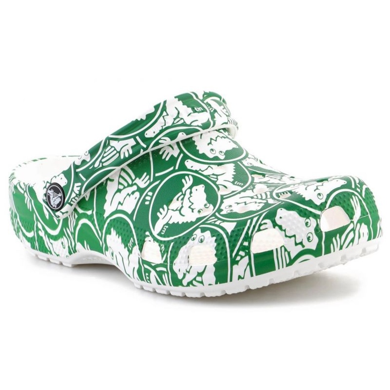 Tamanco Crocs Classic Duke Print 210003-3WH verde 1
