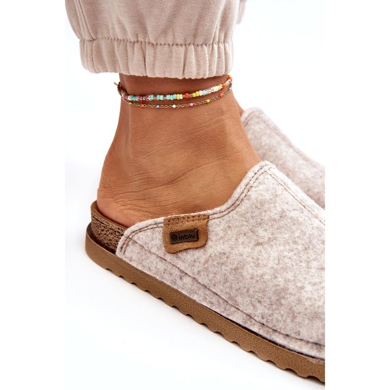 Chinelos femininos para casa Inblu DJ000010 Bege claro 1