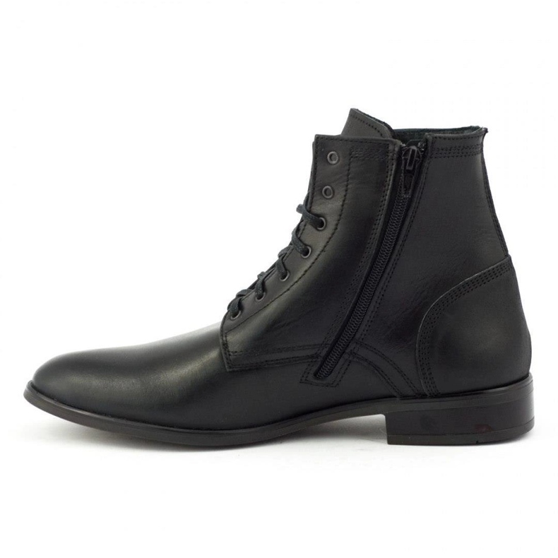 Olivier Botas Chelsea masculinas de couro, sem isolamento, 287 pretas preto 1