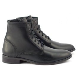 Olivier Botas Chelsea masculinas de couro, sem isolamento, 287 pretas preto 2