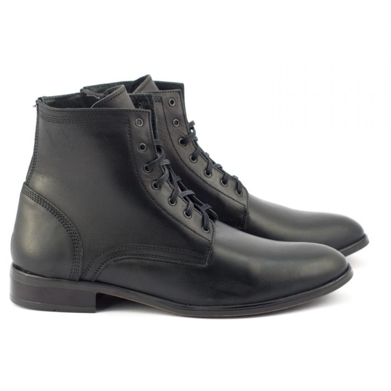 Olivier Botas Chelsea masculinas de couro, sem isolamento, 287 pretas preto 2