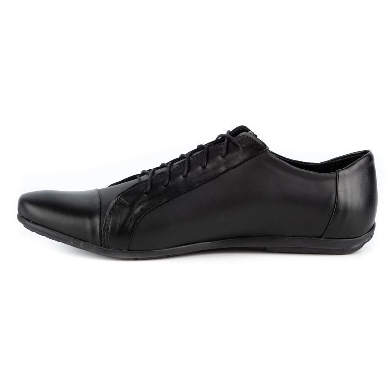 Polbut Sapatos masculinos elegantes para jeans C23 preto 2