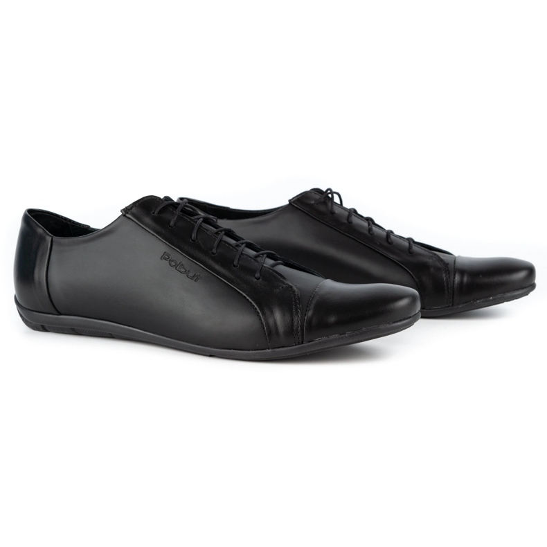 Polbut Sapatos masculinos elegantes para jeans C23 preto 3