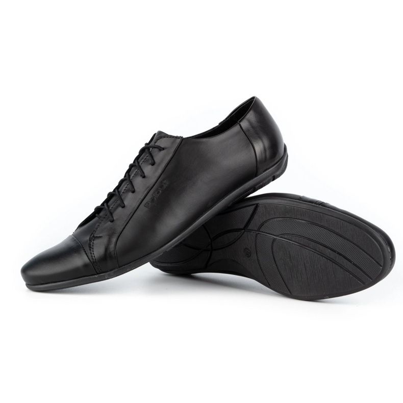 Polbut Sapatos masculinos elegantes para jeans C23 preto 4