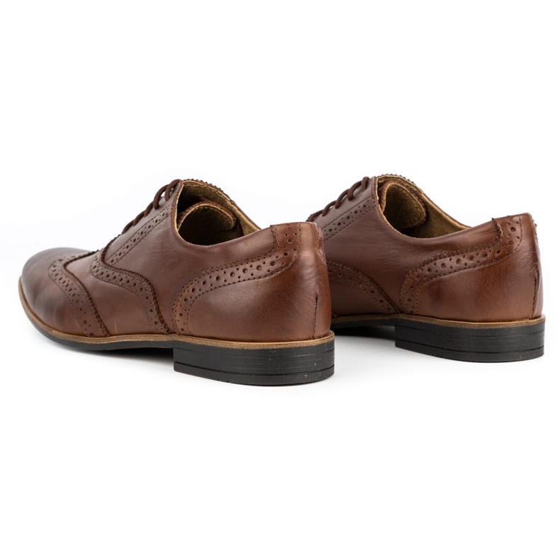 Olivier Sapato formal de couro Brogues 306GT marrom 3