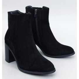 Noriega Botins de salto alto em camurça preta preto 1