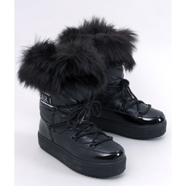 Botas de neve de pele preta Kendals preto 1
