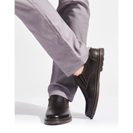 Sapatos masculinos castanhos escuros 1