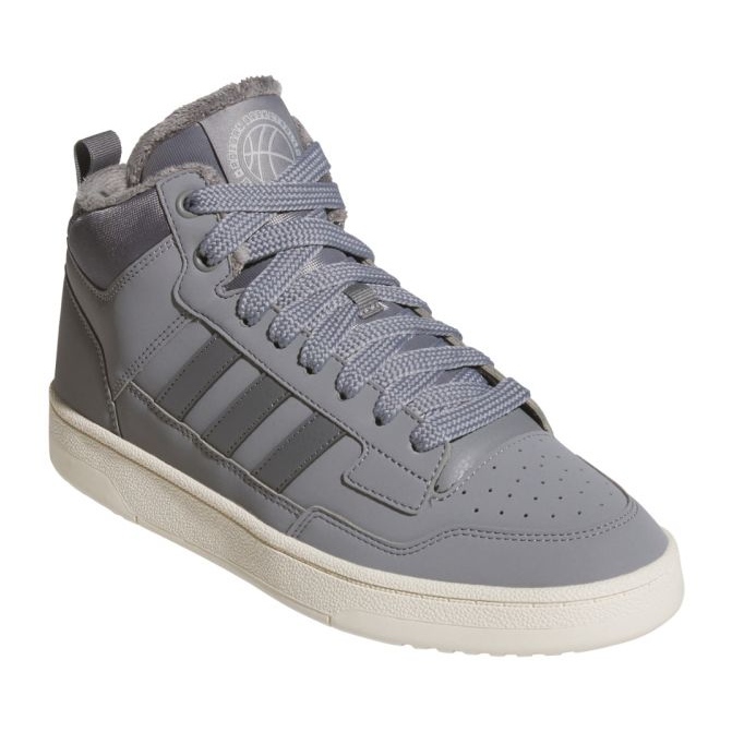 Sapatos Adidas Rapid Court Mid Winterized JR0169 cinza 1