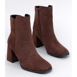 Botas Weish Brown com salto alto liso castanho 1