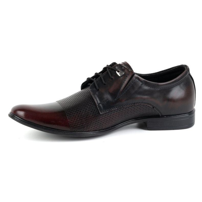 Olivier Sapatos masculinos elegantes de couro 302T3 cereja vermelho 1