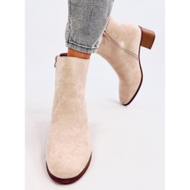 Botas clássicas de camurça Natina Bege 1