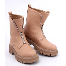 Botas militares Laura Camel bege 1
