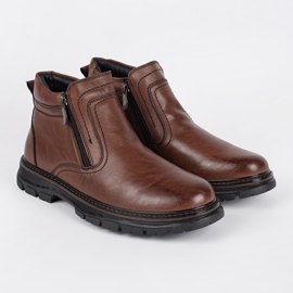 Botas masculinas com isolamento marrom de inverno castanho 1