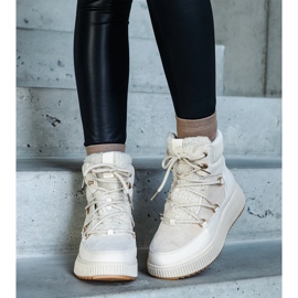 Botins bege claro com sola mais grossa, Rosemarie 1