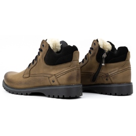 KOMODO Botas de inverno de homem em pele 885 azeitona verde 3