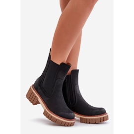 Botas Chelsea isoladas com zíper, Black Linneviae preto 1