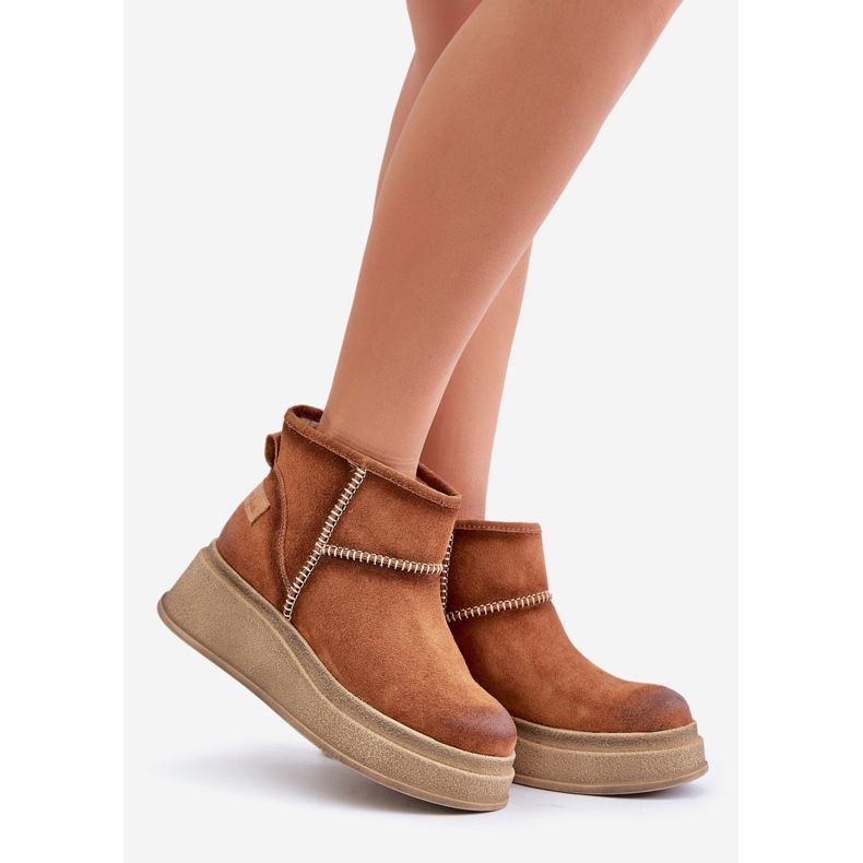 Botas de neve em camurça de couro com plataforma e cunha marrom Maciejka 06769-29 marrom castanho 1 Botas de neve em camurça de couro com plataforma e cunha marrom Maciejka 06769-29 marrom castanho 1