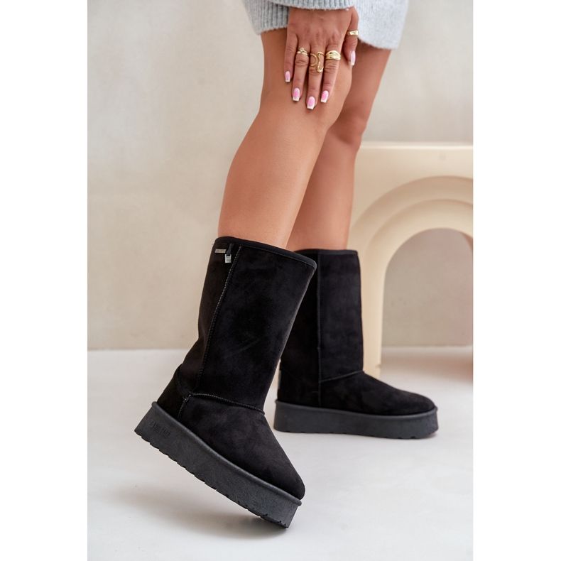 Botas de neve com plataforma alta Big Star OO274895 pretas preto 2