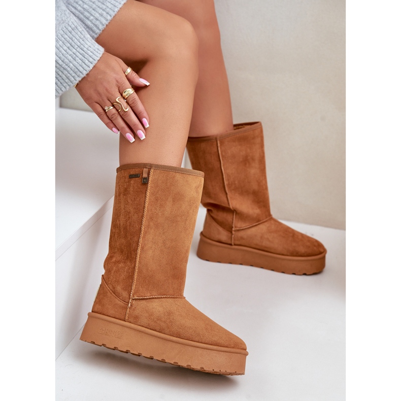 Botas de neve com plataforma alta Big Star OO274893 Camel marrom 2