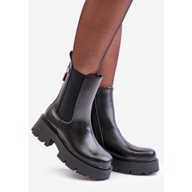 Botas Chelsea com zíper, Eco Leather Black Ninnet preto 1