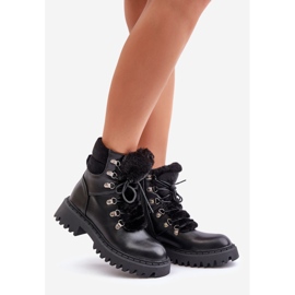 Botas de caminhada isoladas com zíper em couro ecológico, Black Willatta preto 1