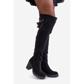 Botas pretas de salto alto com isolamento acima do joelho Niaviera preto 1 Botas pretas de salto alto com isolamento acima do joelho Niaviera preto 1