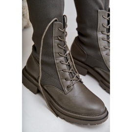 Botas slip-on com cano em meia, verde escuro Iranel 2