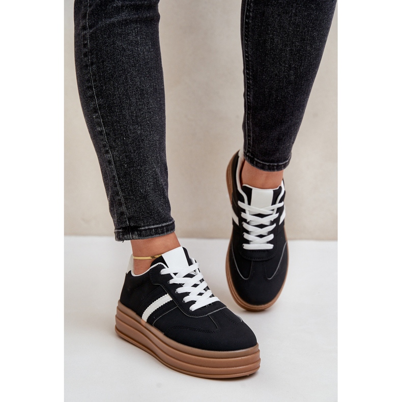 Tênis feminino plataforma preto Dravinnia 2