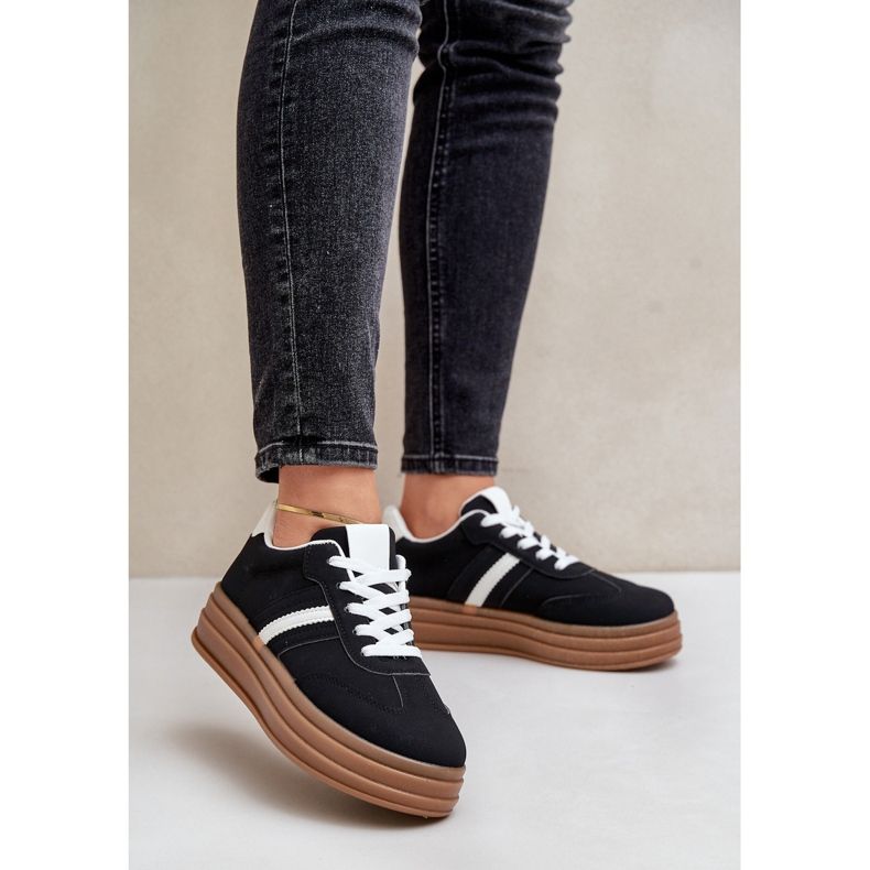 Tênis feminino plataforma preto Dravinnia 1