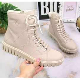 Botas de plataforma isoladas Rieker W RKR279C, bege 2