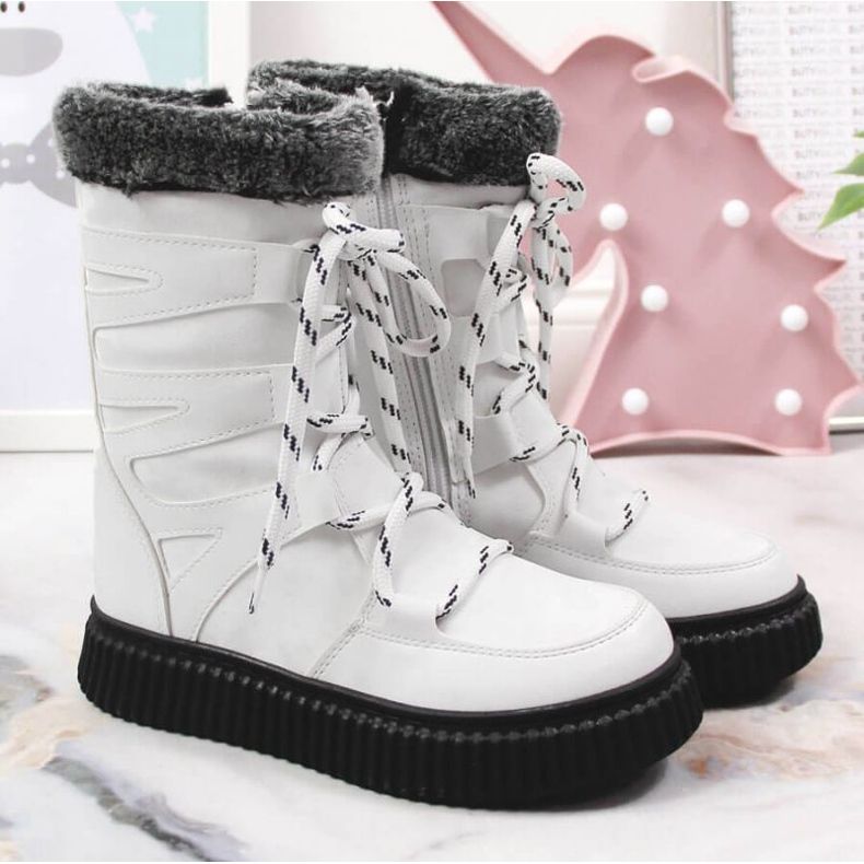 Bota de pele Potocki Jr. WOL123B branco 1