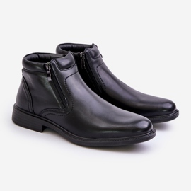 Botas masculinas com aquecimento em couro ecológico preto Lilari 1