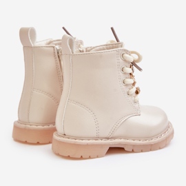 Botins infantis isolados com ursinho de pelúcia e zíper, Beige Enchanta bege 2