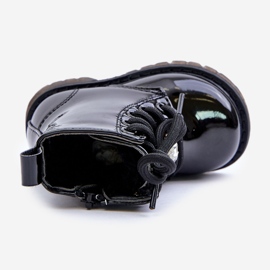 Botins infantis isolados com ursinho de pelúcia e zíper, Preto Enchanta 2